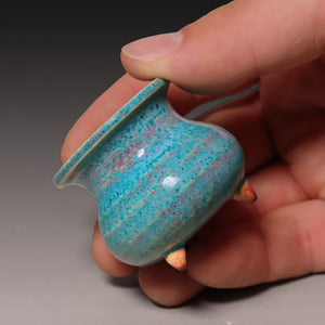 Qing Dynasty, Miniature Tripod Incense Burner with Jun-style Blue and Purple Glaze - c. 1800s to 1900s - Imperial China