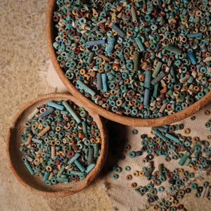 Egypt, Faience "Mummy" Beads, New Kingdom to Late Dynastic Period - c. 1500 to 300 BCE - Ancient Egypt