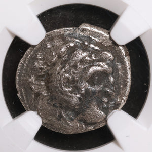 Greek World, Macedon, Alexander the Great, AR Drachm (Posthumous Issue) - 301 to 297 BCE - NGC Certified