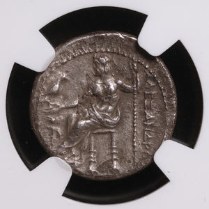 Greek World, Macedon, Alexander the Great, AR Drachm (Posthumous Issue) - c. 323 to 300 BCE - NGC Certified
