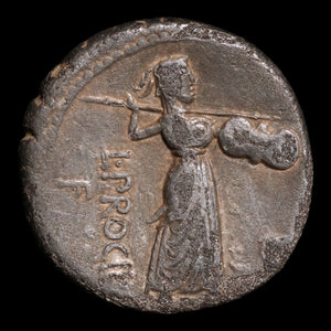 Roman Republic, L. Procilius, AR Denarius, Jupiter & Juno Sospita - 80 BCE - Roman Republic