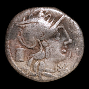 Roman Republic, M. Marcius, AR Denarius, Roma & Victory - 134 BCE - Roman Republic