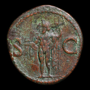Rome, Agrippa under Emperor Caligula, AE As, Neptune Reverse - 37 to 41 CE - Roman Empire