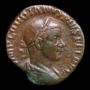 Rome, Emperor Gordian III, AE Sestertius, Laetitia (Goddess of Happiness) - 241 to 244 CE - Roman Empire