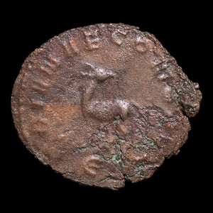 Rome, Emperor Gallienus, AR Antoninianus, Deer (Doe) Reverse - 260 to 268 CE - Roman Empire