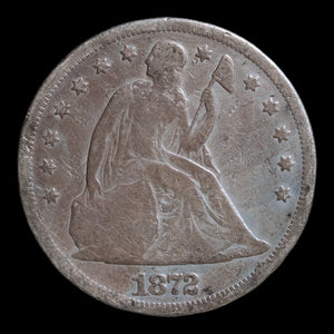 United States, Silver Seated Liberty Dollar - 1872 - United States of America