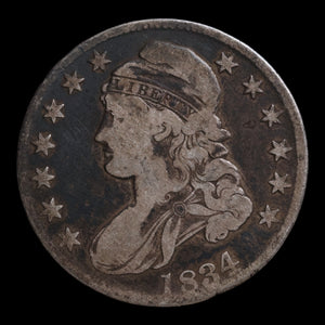 United States, Capped Bust Silver Half Dollar - 1834 - United States of America