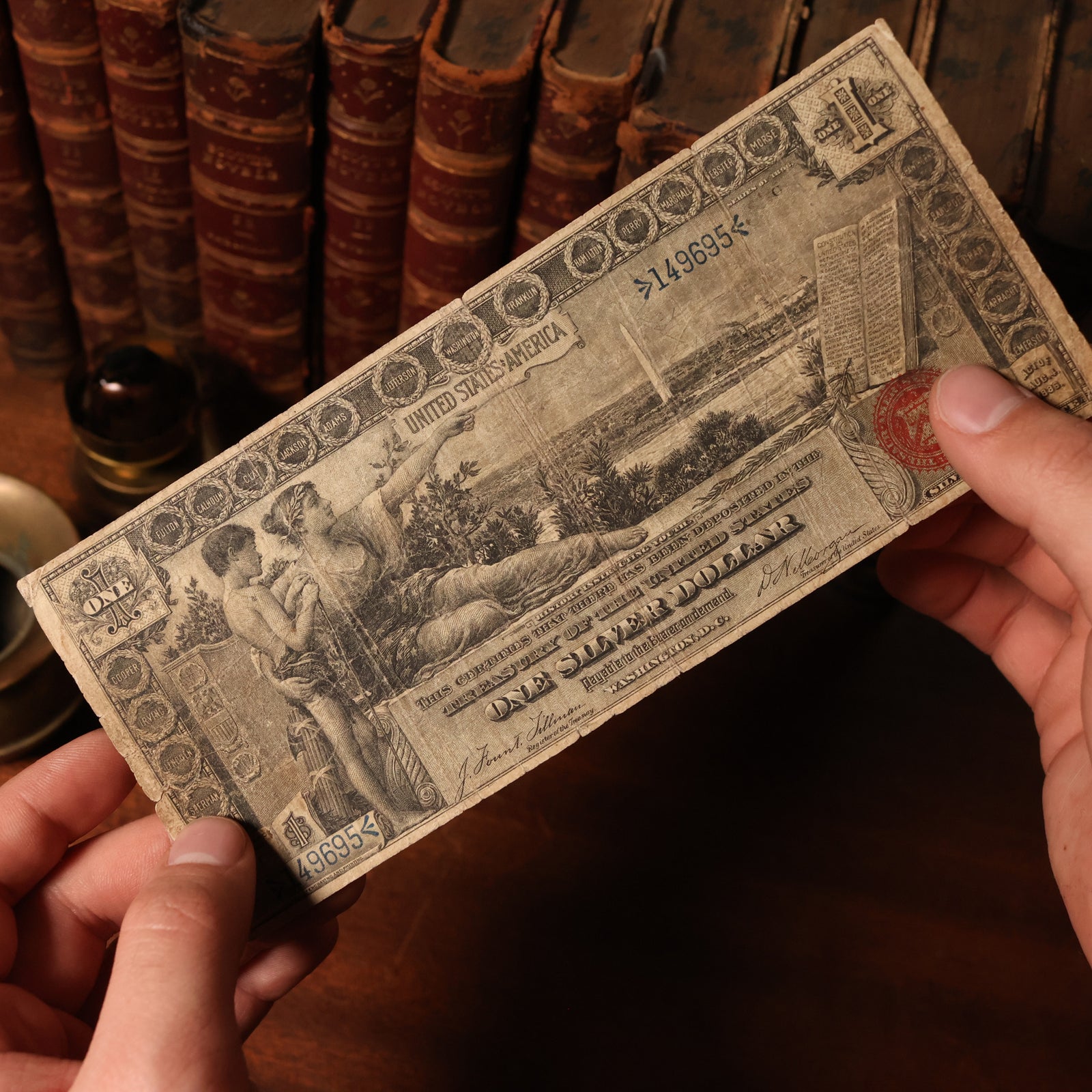 United States, $1 Silver Certificate, "Educational Series" (Rare Type) - 1896 - United States of America