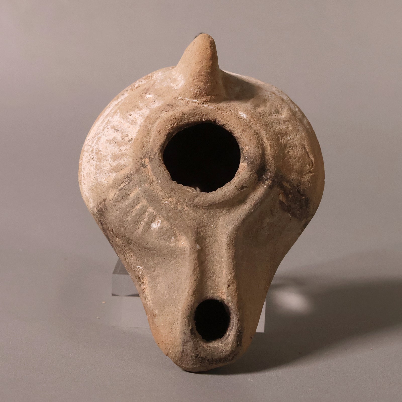 Late Roman Oil Lamp, 3.1 inches - c. 100 to 476 CE - Middle East