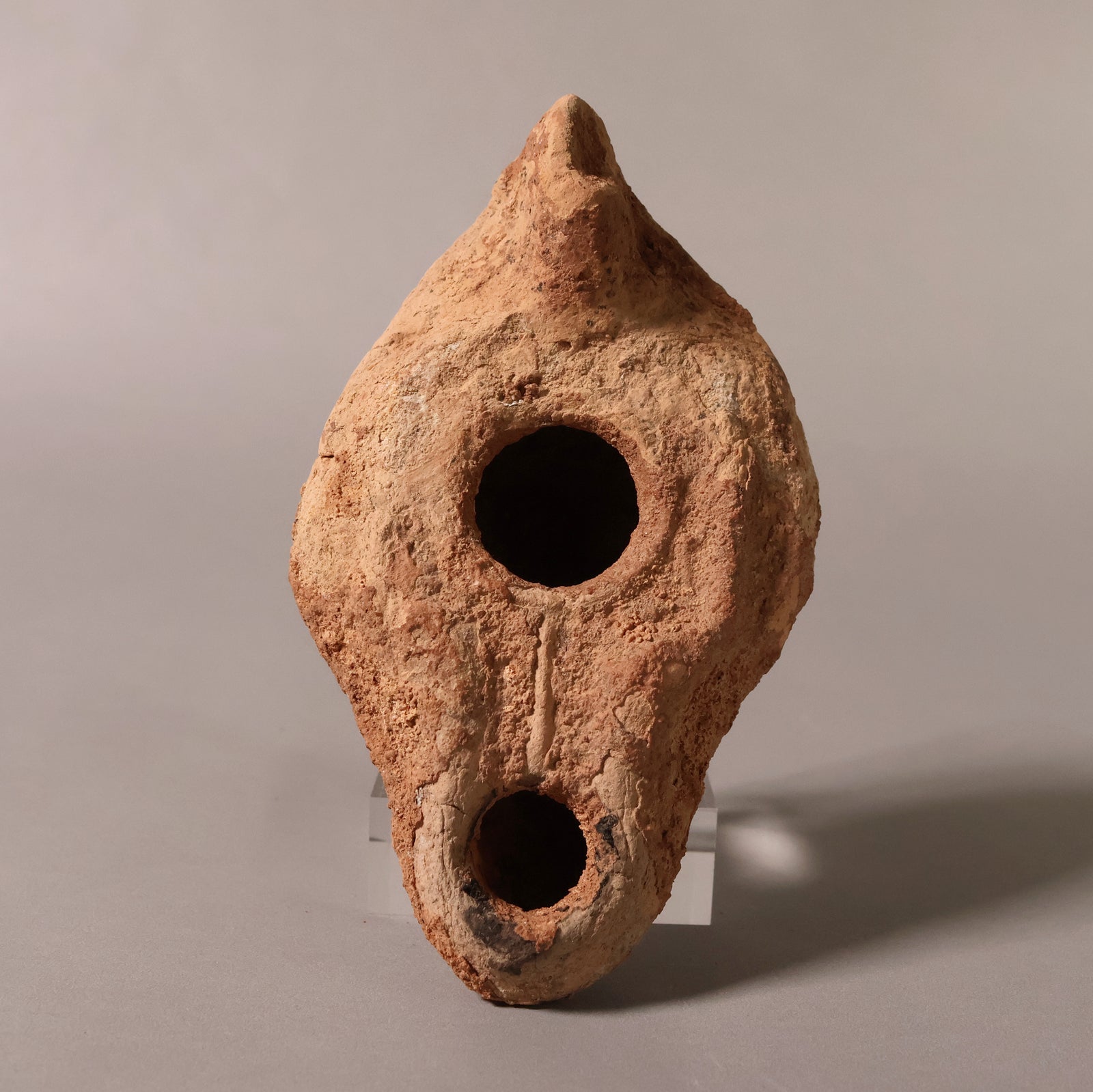 Late Roman Oil Lamp, 3.9 inches - c. 100 to 476 CE - Middle East