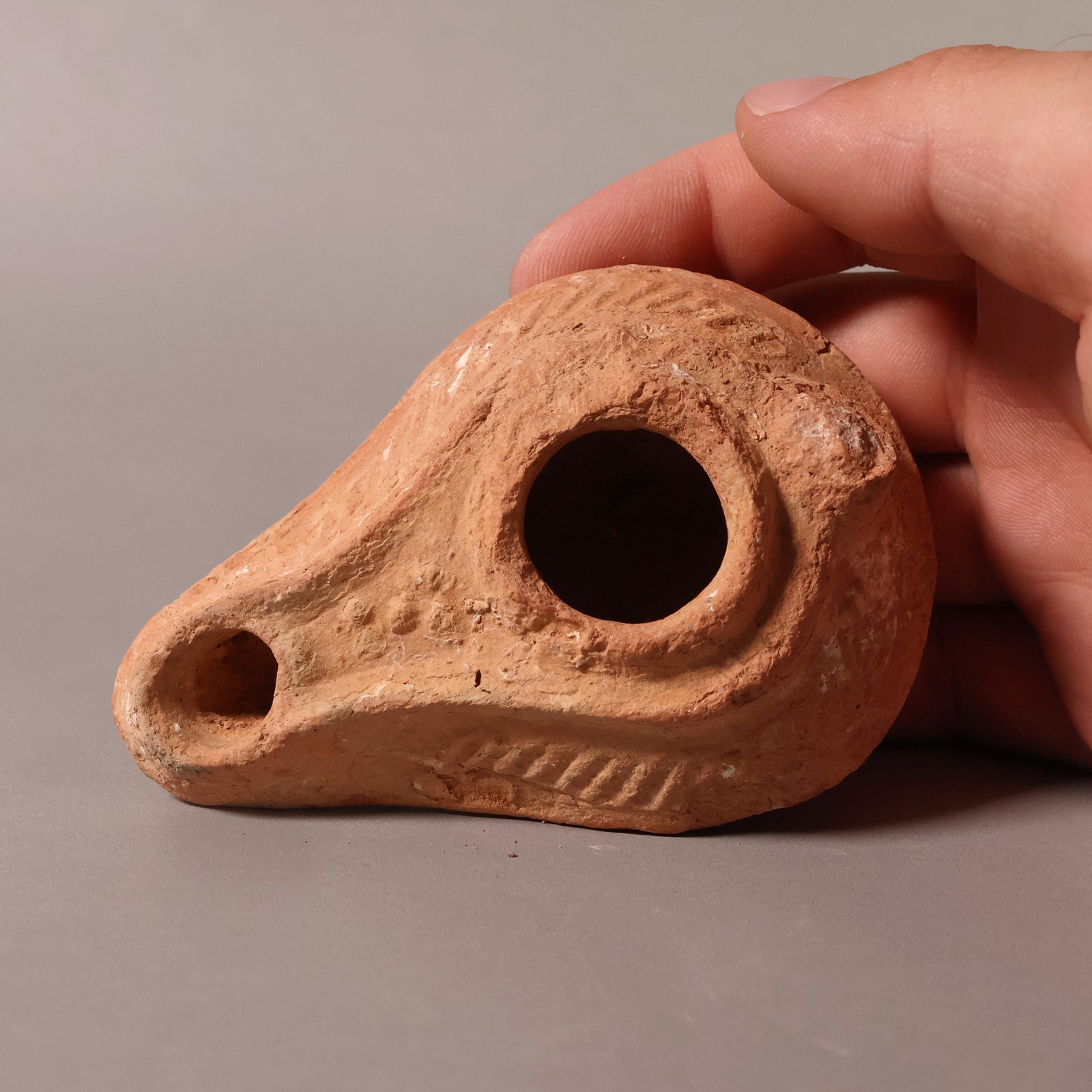 Late Roman Oil Lamp, 3.5 inches - c. 100 to 476 CE - Middle East