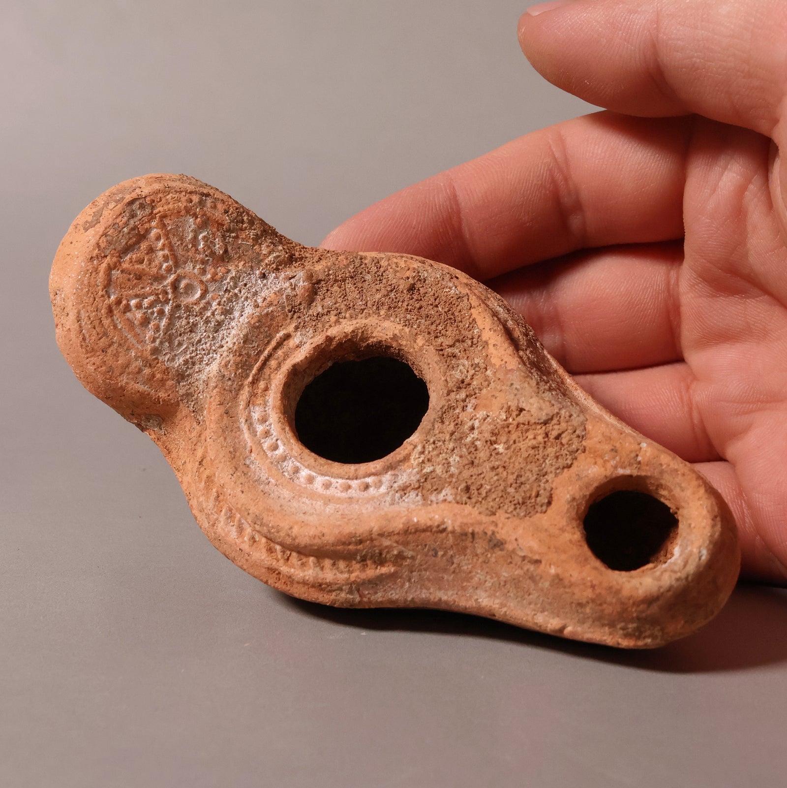 Late Roman Oil Lamp, 4 inches - c. 100 to 476 CE - Middle East