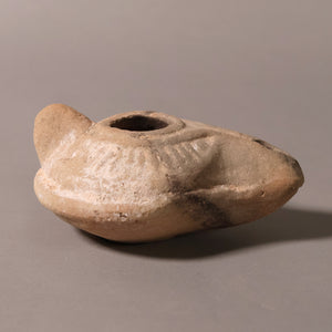 Late Roman Oil Lamp, 3.1 inches - c. 100 to 476 CE - Middle East