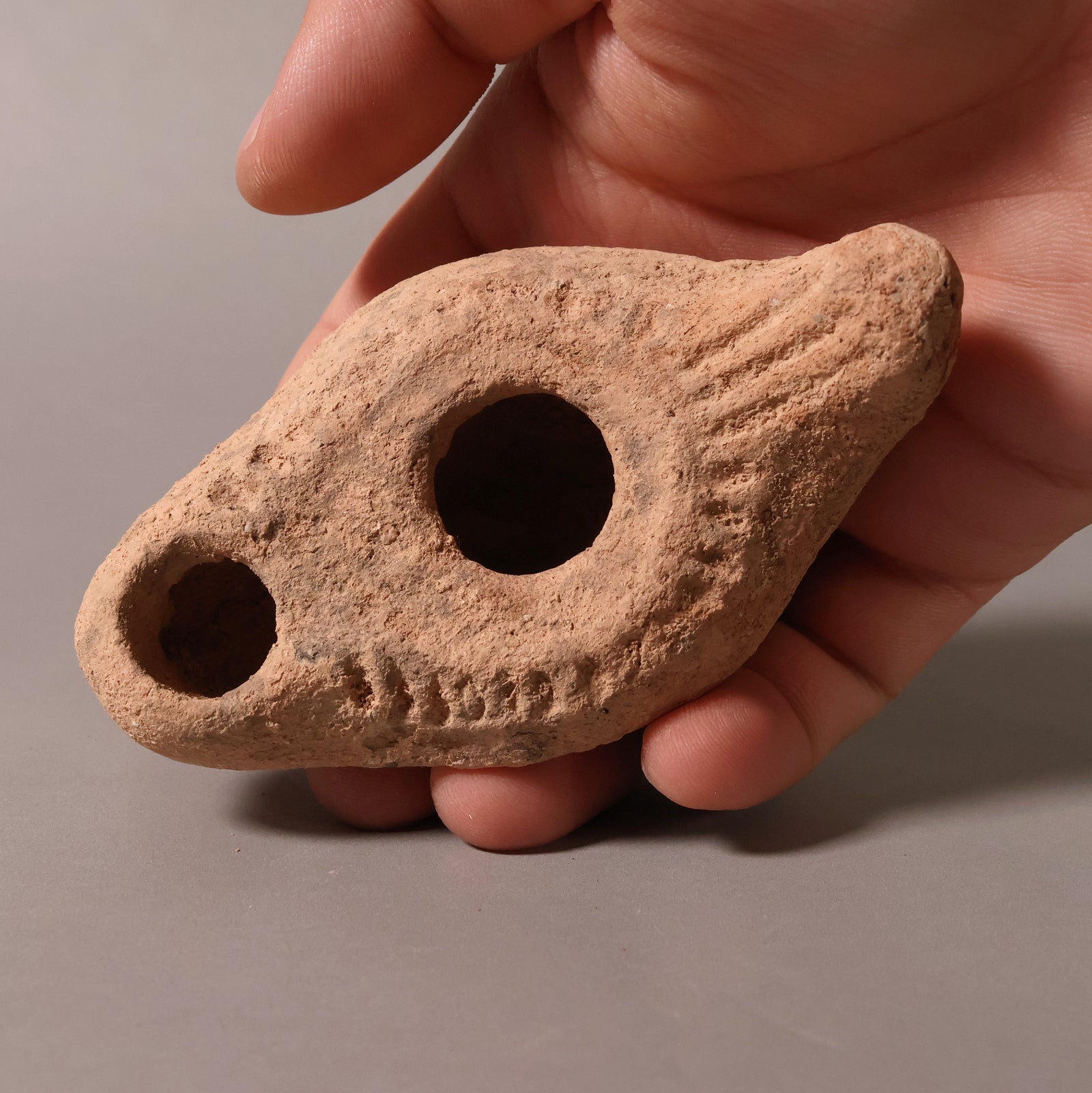 Late Roman Oil Lamp, 3.8 inches - c. 100 to 476 CE - Middle East