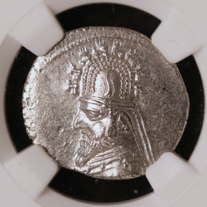 Ancient Persia, Parthian Empire, King Sinatruces, AR Drachm (AU) - c. 93 to 69 BCE - NGC Certified