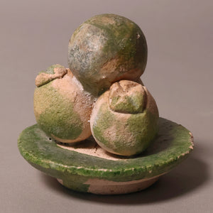 China, Ming Dynasty, Set of Eight Food-Based Tomb Offerings, Sancai Glazed Pottery - 1368 to 1644 CE - Imperial China