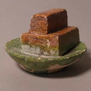 China, Ming Dynasty, Set of Eight Food-Based Tomb Offerings, Sancai Glazed Pottery - 1368 to 1644 CE - Imperial China