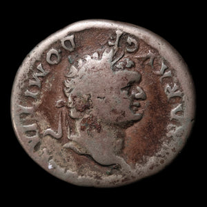Roman Empire, Emperor Domitian, AR Denarius, Romulus & Remus - 77 to 78 CE - Roman Empire