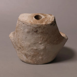 China, Early Qing Dynasty, Earthenware Oil Lamp with Glazed Center - c. 1650 to 1750 CE - Imperial China