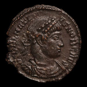 Rome, Emperor Dalmatius, AE3, Two Soldiers Reverse - 335 to 337 CE - Roman Empire