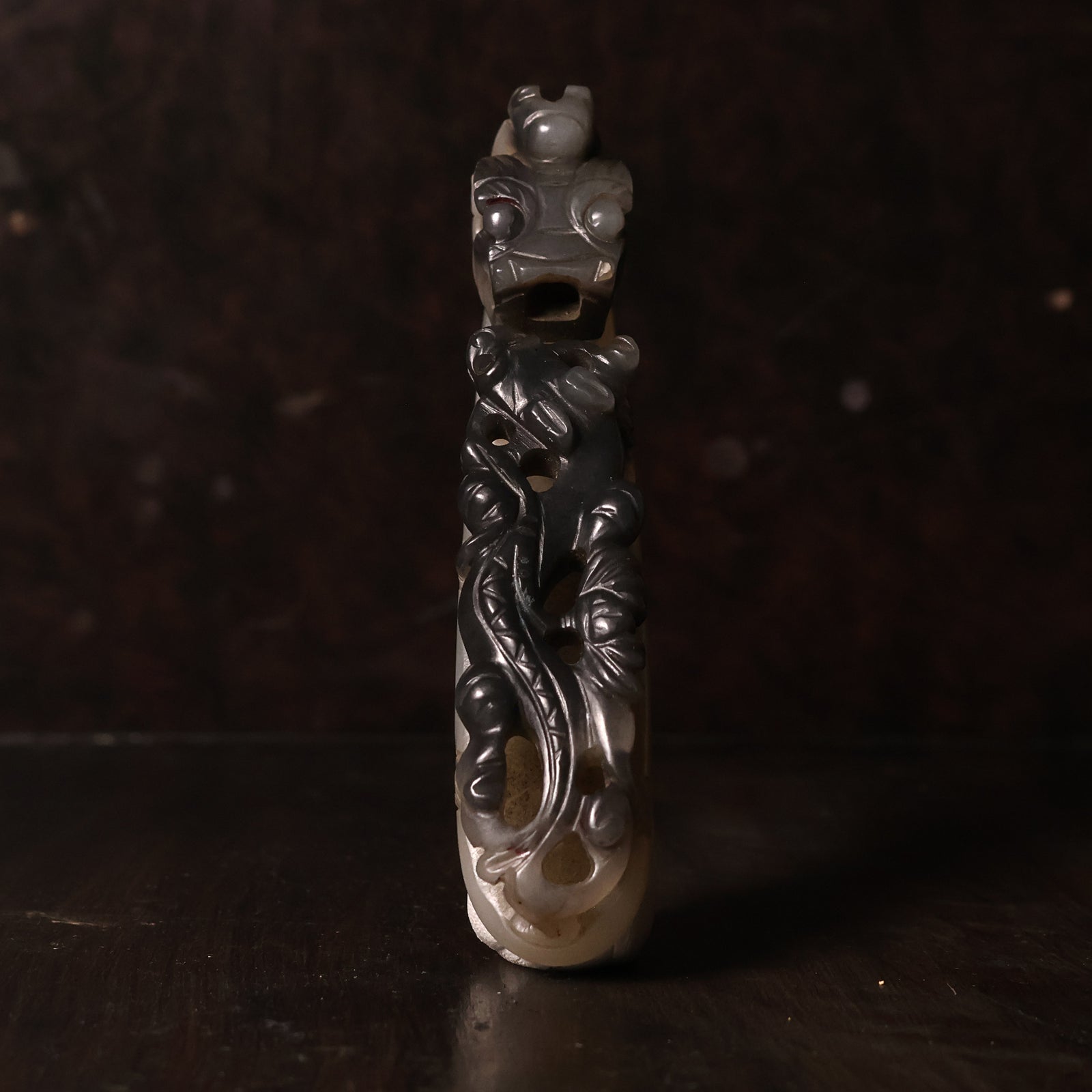 China, Qing Dynasty, Carved Jade Belt Hook - 1800s CE - Imperial China