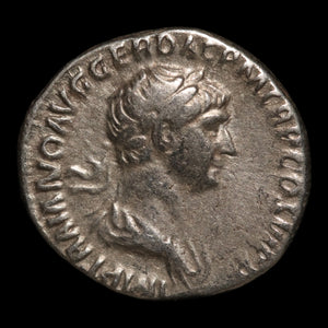 Rome, Emperor Trajan, AR Denarius, Genius (Divinity) - 112 to 114 CE - Roman Empire