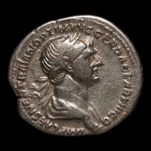 Rome, Emperor Trajan, AR Denarius, Providentia (Deity of Prediction) - 114 to 117 CE - Roman Empire