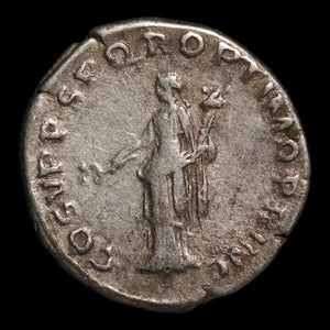 Rome, Emperor Trajan, AR Denarius, Felicitas (Divine Productivity) - 103 to 111 CE - Roman Empire