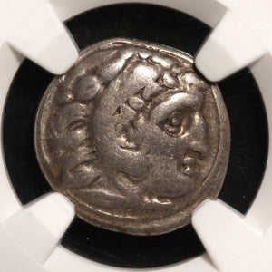 Kingdom of Thrace, King Lysimachus (in the Name of Alexander the Great), AR Drachm (F) - 301 to 297 BCE - NGC Certified