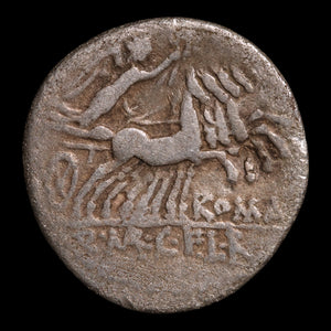 Roman Republic, Q. Marcius, AR Denarius, Roma & Victory - 118 to 117 BCE - Roman Republic