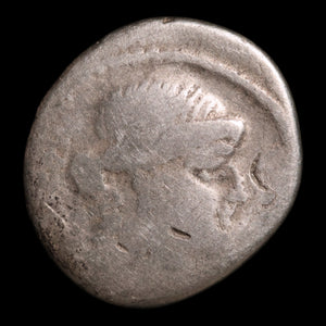 Rome, T. Carisius, AR Denarius, Moneta (Goddess of Money) & Coin Minting Tools (Rare Type) - 46 BCE - Roman Republic