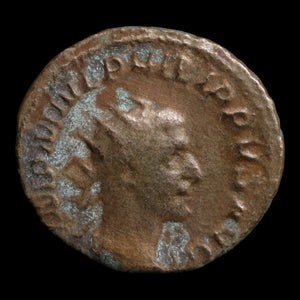 Rome, Emperor Philip the Arab, AR Antoninianus, Annona (Deity of Grain) - 244 to 247 CE - Roman Empire