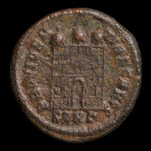 Rome, Crispus, AE Unit, Camp Gate Reverse - 317 CE - Roman Empire