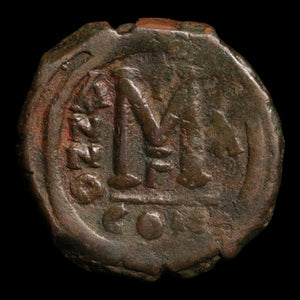 Byzantine Empire, Emperor Justin II (with Sophia), AE Follis - 574 to 575 CE - Byzantine Empire