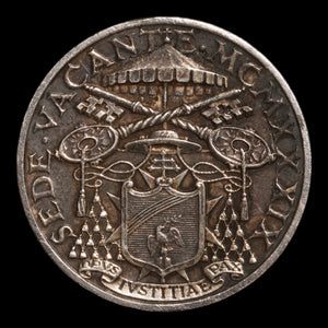 Vatican City, Sede Vacante (No Current Pope), Silver 5 Lire - 1939  - Vatican City, Italy