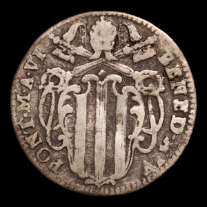Papal States, Pope Benedict XIV, Silver Grosso (St. Peter) - 1740 to 1747  - Papal States, Italy