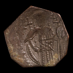 Latin Rulers of Constantinople, BI Trachy, Christ & Emperor - 1204 to 1219 CE - The Crusades