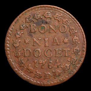 Papal States, Pope Pius VI, Copper Quattrino - 1784  - Papal States, Italy