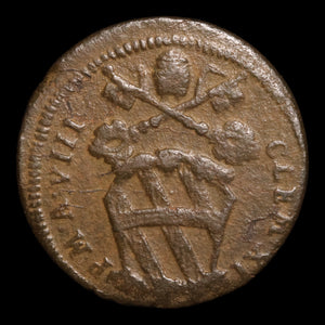 Papal States, Pope Clement XII, Copper Quattrino - 1738  - Papal States, Italy