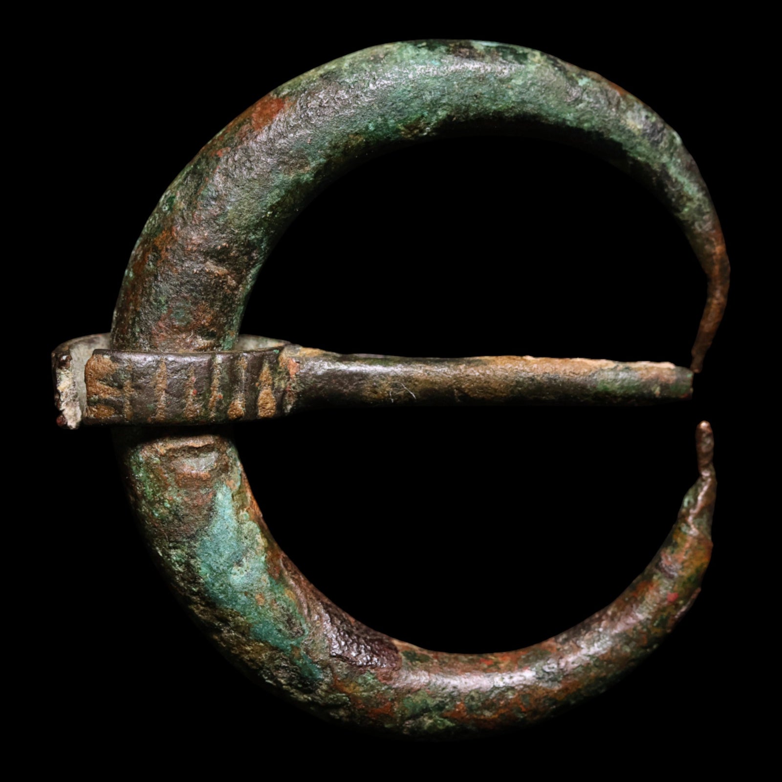 Roman Empire, Bronze Crescent Shaped Fibula - c. 1 to 300 CE - Roman Empire