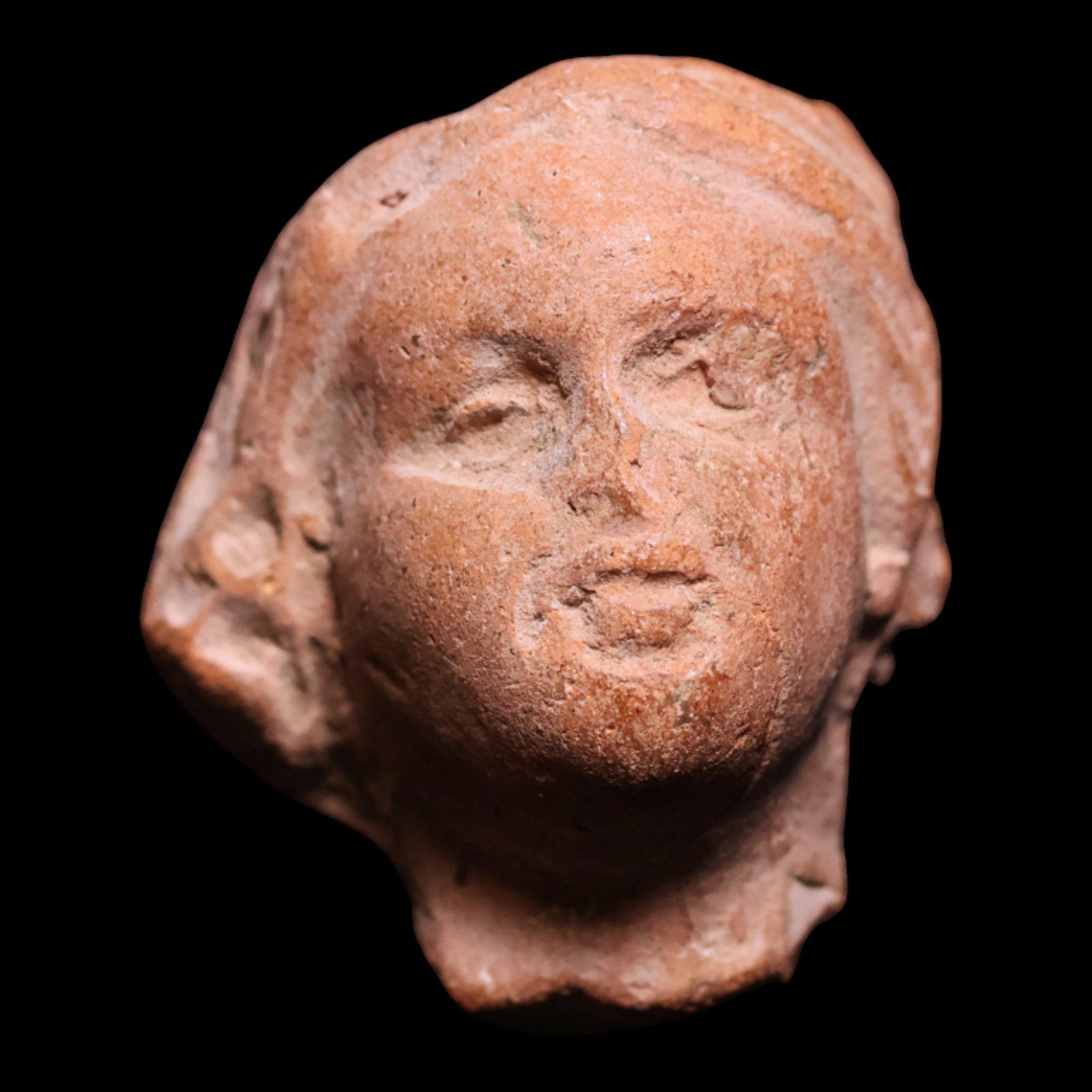 Roman Terracotta Pottery Piece (Head) - c. 1 to 300 CE - Roman Empire