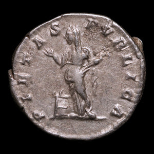 Rome, Empress Julia Domna, AR Denarius, Pietas (Faith & Devotion) - 196 to 211 CE - Roman Empire