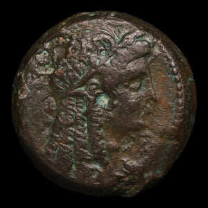 Ptolemaic Egypt, Ptolemy VI and Cleopatra I, AE27, Isis & Eagle - 180 to 145 BCE - Ancient Egypt