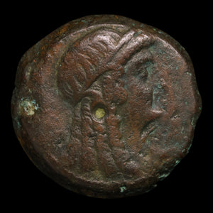 Ptolemaic Egypt, Ptolemy VI and Cleopatra I, AE28, Isis & Eagle - 180 to 145 BCE - Ancient Egypt