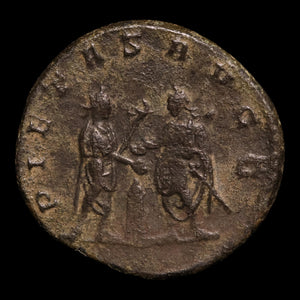 Rome, Emperor Gallienus (with Valerian), BI Antoninianus, Two Emperors Reverse - 255 to 256 CE - Roman Empire