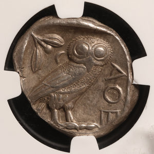 Attica, City of Athens, Owl Tetradrachm - 440 to 404 BCE - NGC Certified