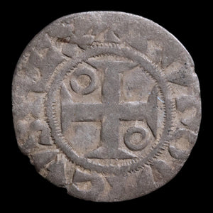 France, King Louis VII, AR Denier, City of Mantes - 1137 to 1180 CE - France