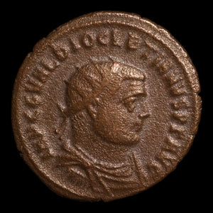Rome, Emperor Diocletian, AR Antoninianus, Emperor & Jupiter Reverse - 296 CE - Roman Empire