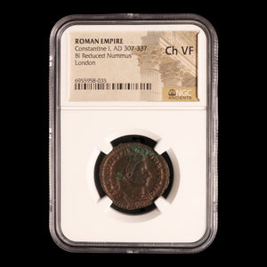 Rome, Emperor Constantine the Great, BI Nummus, Genius (Divinity) - 307 to 310 CE - NGC Certified