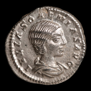 Rome, Julia Soaemias (Mother of Elagabalus), AR Denarius, Venus (Goddess of Love) - 218 to 222 CE - Roman Empire
